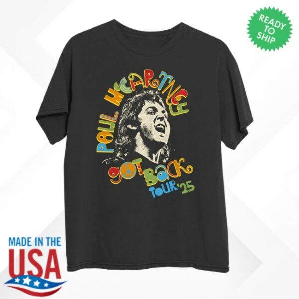Paul Mccartney Store Merch Got Back 2025 Peace T-Shirt