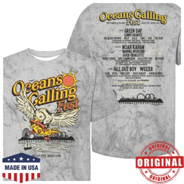 Oceans Calling Festival Store Shop Merch Seagull Lineup Tee
