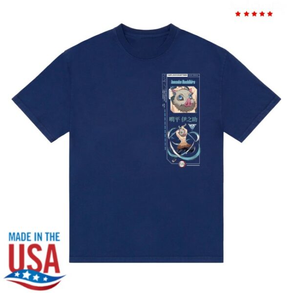 Hyprland Store Merch Demon Slayer Inosuke Sliced Shirt