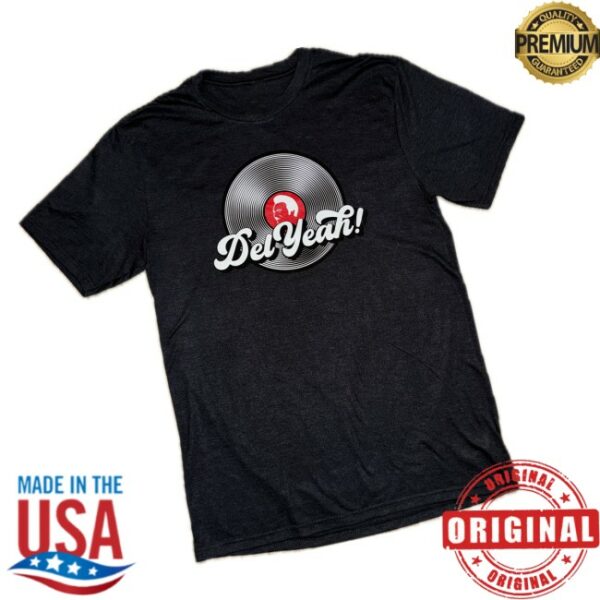Del Mccoury Band Store Merch Black Del Yeah Shirt With Red Center Shirt