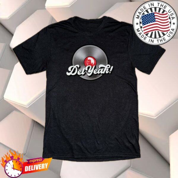 Del Mccoury Band Store Merch Black Del Yeah Shirt With Red Center Shirt