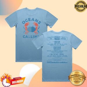 Oceans Calling Festival Shop Merch Crab Lineup Tee