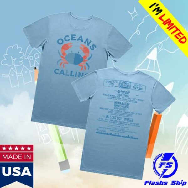 Oceans Calling Festival Shop Merch Crab Lineup Tee