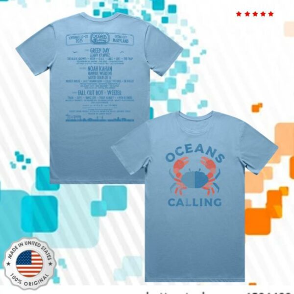 Oceans Calling Festival Merch Store Crab Lineup Tee
