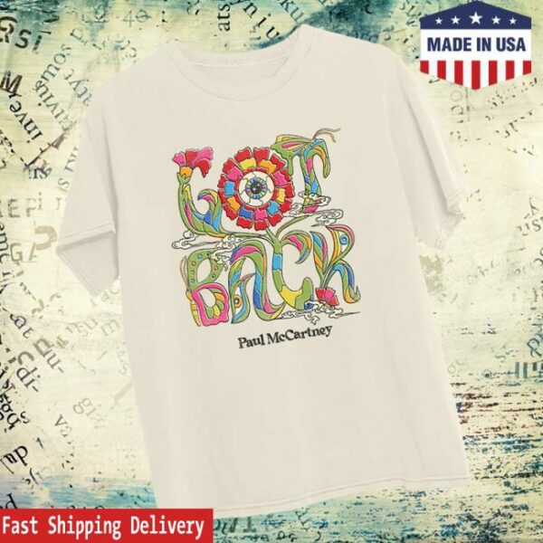 Paul Mccartney Merch Got Back 2025 Floral Tour T-Shirt