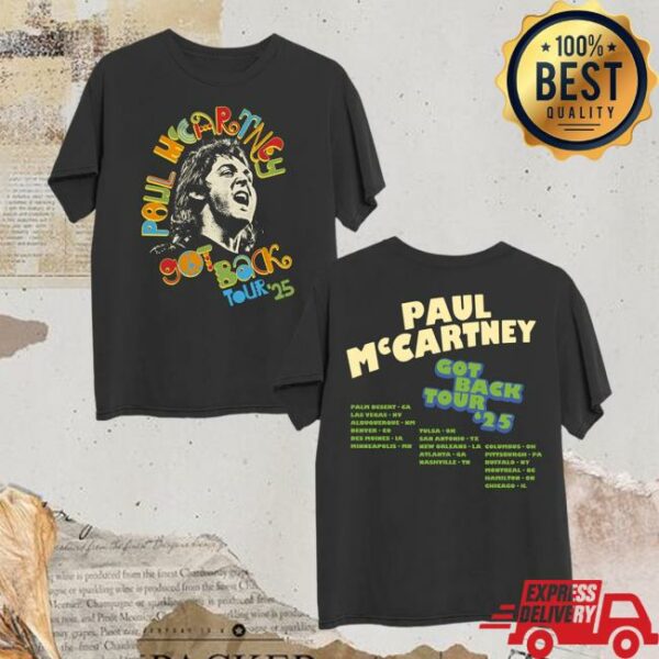 Paul Mccartney Merch Got Back 2025 Peace T-Shirt
