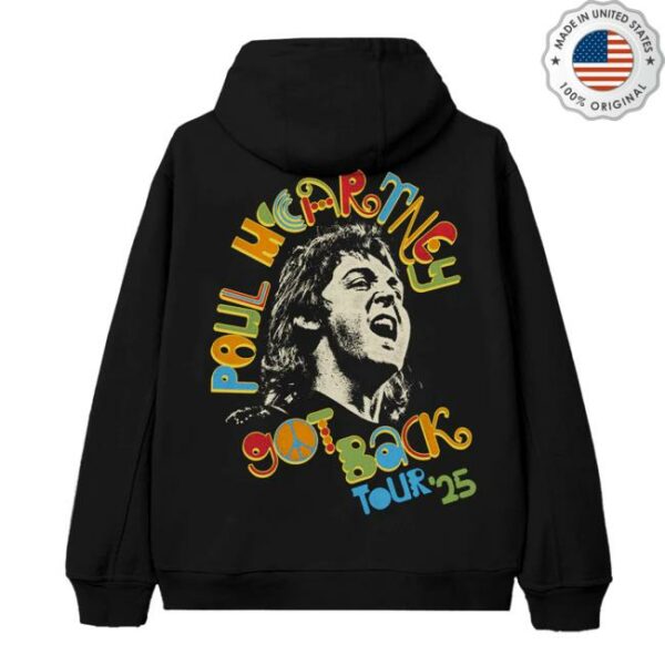 Paul Mccartney Merch Got Back 2025 Peace Zip Hoodie