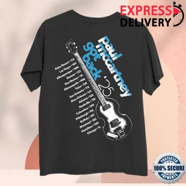 Paul Mccartney Merch Got Back 2025 Tour T-Shirt