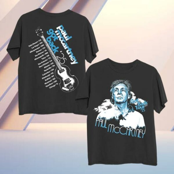 Paul Mccartney Merch Got Back 2025 Tour T-Shirt