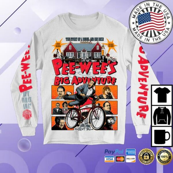 Halftone Horror Shop Merch Pee Wee’s Big Adventure Long Sleeve