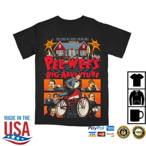 Halftone Horror Shop Merch Pee Wee’s Big Adventure Shirt