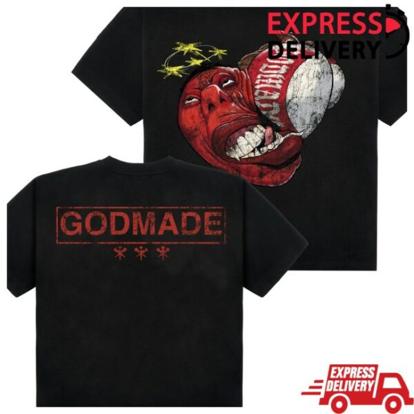Godmadeclo Store Merch Knockout Black T-Shirt
