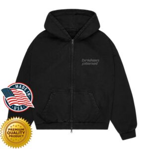 Broken Planet Merch Store Star Logo Zip-Up Hoodie Black