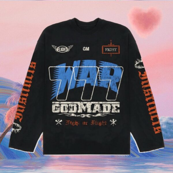 Godmadeclo Store Merch War Black Long Sleeve T-Shirt