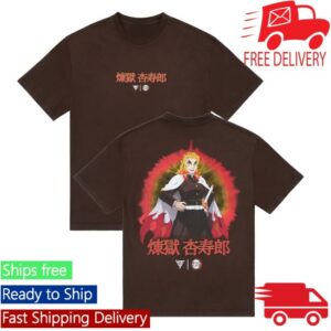 Hypland Merch Store Demon Slayer Rengoku Air Brush Shirt