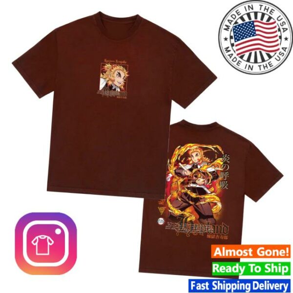 Hypland Merch Store Demon Slayer Rengoku Flame Shirt
