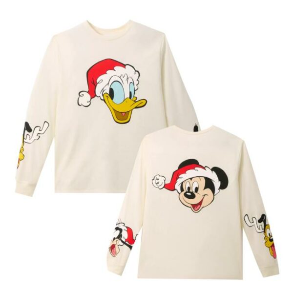 Disney Store Merch Mickey Mouse And Friends Holiday Long Sleeve T-Shirt