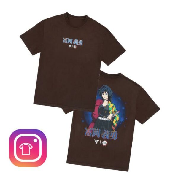 Hypland Merch Store Demon Slayer Giyu Air Brush Shirt