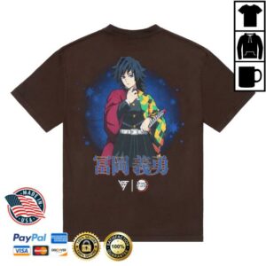 Hypland Store Merch Demon Slayer Giyu Air Brush Shirt
