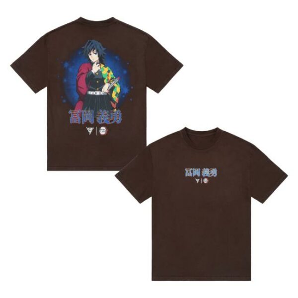 Hypland Store Merch Demon Slayer Giyu Air Brush Shirt