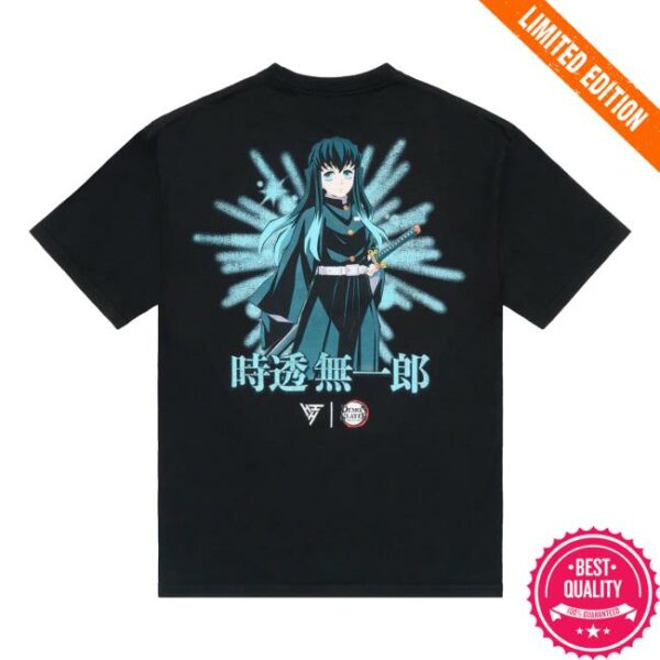 Hypland Merch Store Demon Slayer Muchiro Air Brush Shirt