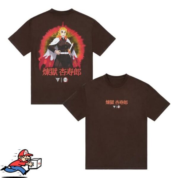 Hypland Store Merch Demon Slayer Rengoku Air Brush Shirt