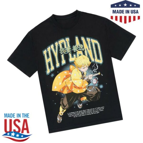 Hypland Merch Store Demon Slayer Thunder Clap Shirt Black
