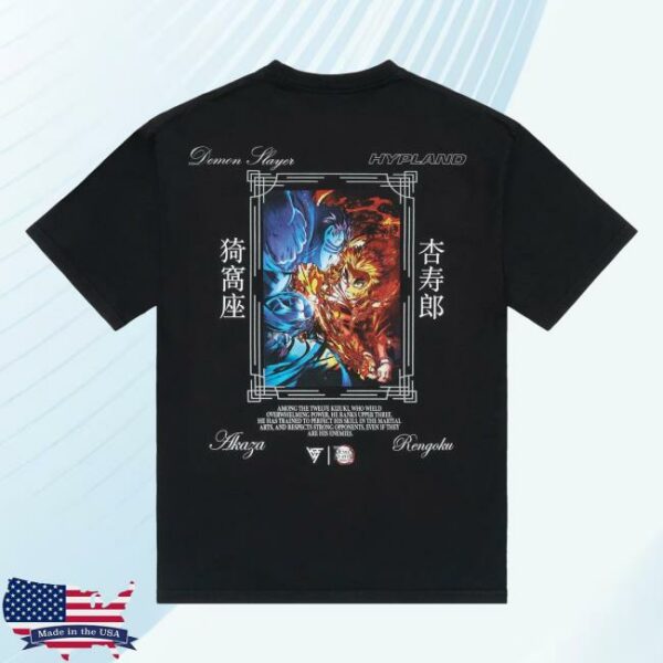 Hypland Merch Store Demon Slayer Versus Face Off Shirt Black