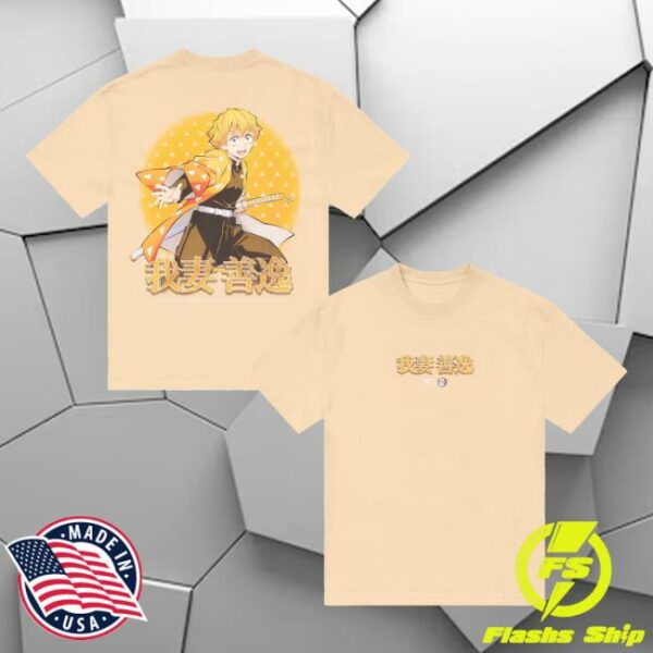 Hypland Merch Store Demon Slayer Zenitsu Kanji Shirt