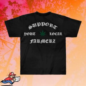 Rancho Humilde Store Merch Store Old English Support Local Farmers T Shirt