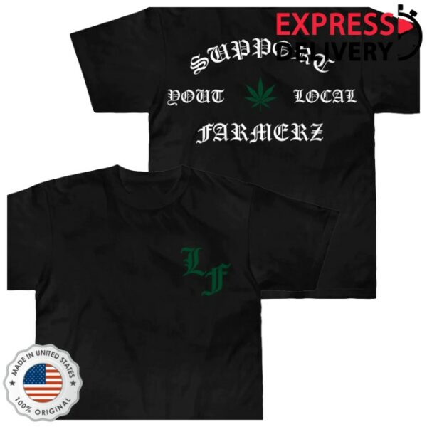 Rancho Humilde Store Merch Store Old English Support Local Farmers T Shirt