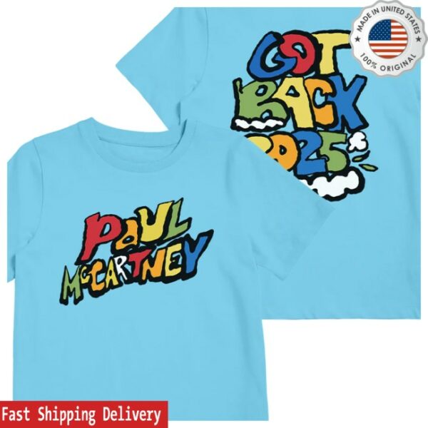 Paul Mccartney Store Merch Got Back Kids Tour T-Shirt
