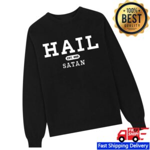 Blackcraftcult Store Merch Hail Satan Collegiate Sweatshirt