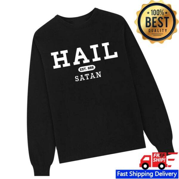 Blackcraftcult Store Merch Hail Satan Collegiate Sweatshirt