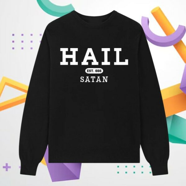 Blackcraftcult Store Merch Hail Satan Collegiate Sweatshirt