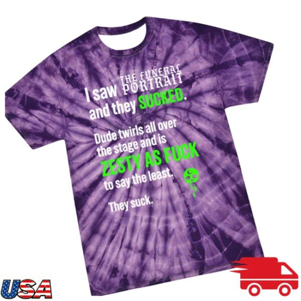 The Funeral Portrait Merch Store Purple Tie Dye Zesty Af Shirt
