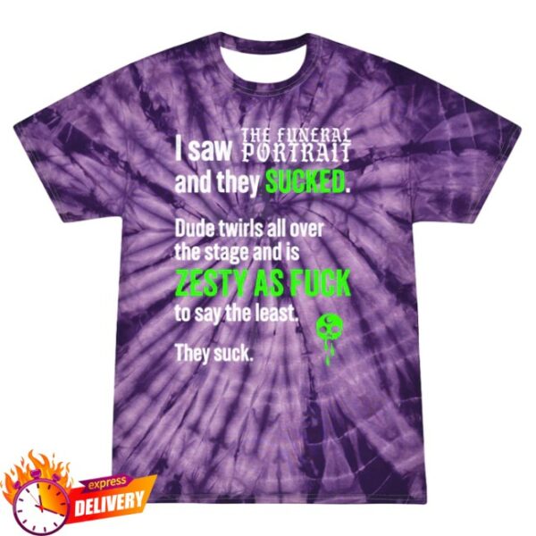 The Funeral Portrait Merch Store Purple Tie Dye Zesty Af Shirt