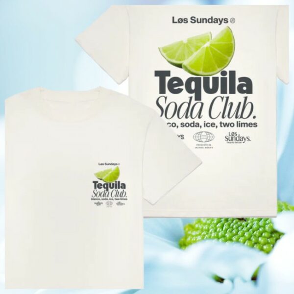 Los Sundays Store Merch The Tequila Soda Club Blanc White Tee