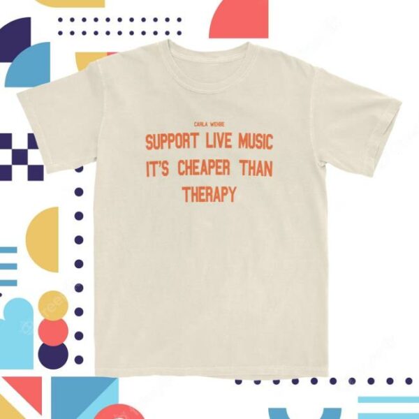 Warner Music Merch Store Support Live Music Therapy T-Shirt