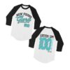 kenny Pure Noise Merch Store Listen Up White Black Baseball Teev