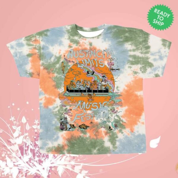 Acl Festival Merch Store Poster Tie Dye Lineup Tee