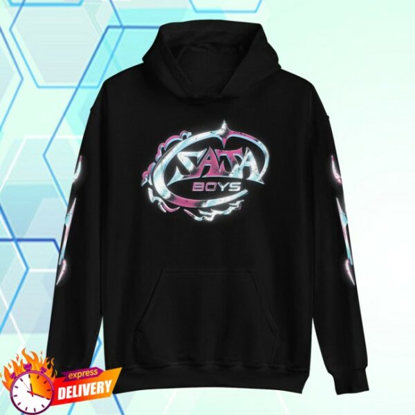 Netflix Store Merch Kpop Demon Hunters Saja Boys Chrome Logo Hooded Sweatshirt