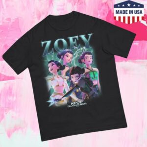 Netflix Store Merch Kpop Demon Hunters Zoey Heartthrob Comfort Colors T-Shirt