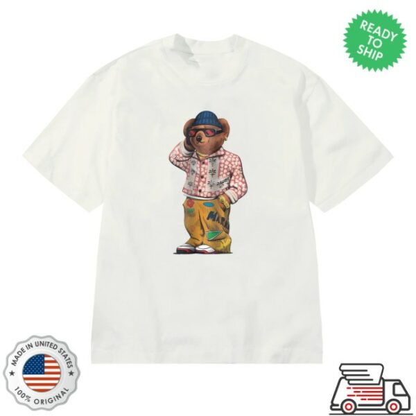 Market Studios Store Merch Folk Fitted Bear T-Shirt