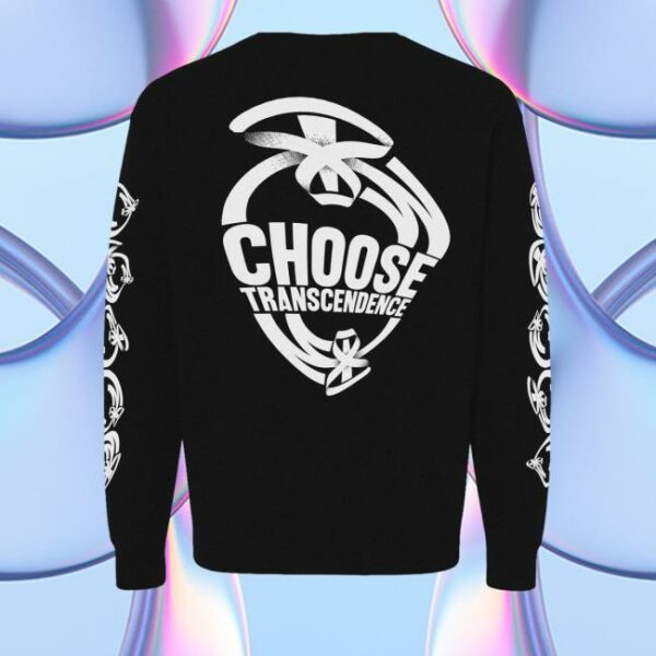 Making Time Is Rad Merch Store Choose Transcendence Crewneck Black