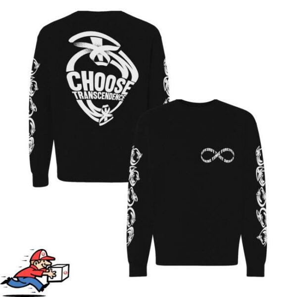 Making Time Is Rad Merch Store Choose Transcendence Crewneck Black