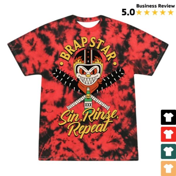 Brapstar Store Merch Sin, Rinse, Repeat Tie-Dye