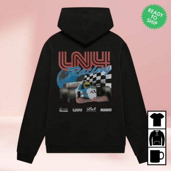 Lando Norris Store Merch Heritage Black Graphic Hoodie