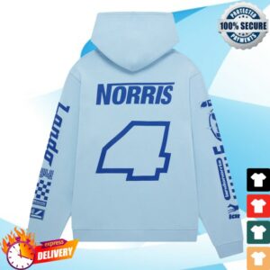 Lando Norris Store Merch Racer Blue Hoodie