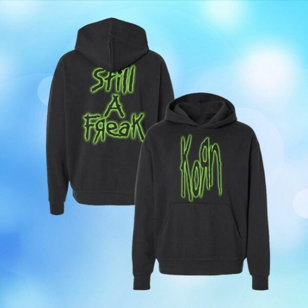 Korn Store Merch Green Still A Freak Glow Hoodie